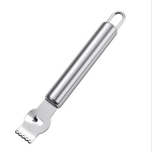 Lemon Zester Grater with Channel Knife Citrus Orange Peeler Stainless-Steel